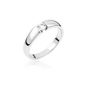 Solitärring - Spannfassung 925/-Silber